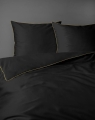 Pościel Pure z Makosatyny bawełnianej 140x200 Czarna Premium 