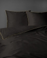 Pościel Pure z Makosatyny bawełnianej 160x200 Brązowa Espresso Premium  