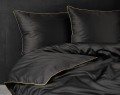 Pościel Pure z Makosatyny bawełnianej 220x200 Czarna Premium 