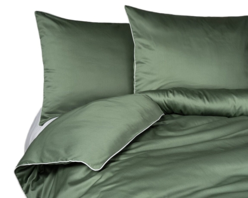 Pościel Pure z Makosatyny bawełnianej 220x200 Zielona Premium 