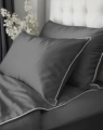 Poszewka Pure z Makosatyny bawełnianej 40x40 Szara Premium  