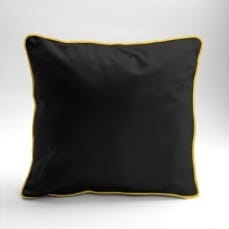 Poszewka Pure z Makosatyny bawełnianej 40x40 Czarna Premium  