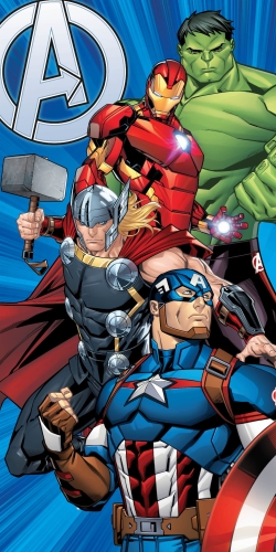 Ręcznik Plażowy Kąpielowy 70x140 AVANGERS MARVEL Bawełna 