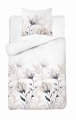 Pościel Satyna 140x200 Kwiaty jasne z beżem