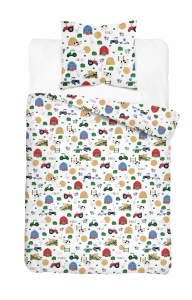Pościel Dziecięca 160x200 Traktorki Farma XOXO Dreams 