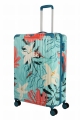 Walizka Duża 77cm L Cruise Turkusowe Lilie Print Travelite 