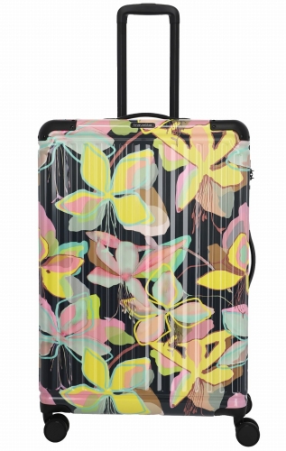 Walizka Duża 77cm L Cruise Żółte Orchidee Print Travelite 