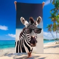 Ręcznik Plażowy Kąpielowy 70x140 Zebra w Okularach  