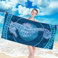 Ręcznik Plażowy Kąpielowy 70x140 SUMMER Niebieski Konik Morski 