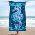 Ręcznik Plażowy Kąpielowy 70x140 SUMMER Niebieski Konik Morski 