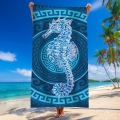 Ręcznik Plażowy Kąpielowy 70x140 SUMMER Niebieski Konik Morski 