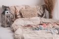 Pościel Lniana LINEN Druk 160x200 Lilie 02