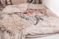 Pościel Lniana LINEN Druk 160x200 Lilie 02
