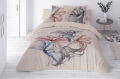 Pościel Lniana LINEN Druk 160x200 Lilie 02