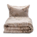 Pościel Lniana LINEN Druk 160x200 Liście Monstera 01