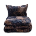 Pościel Lniana LINEN Druk 220x200 Wodne Liście 05