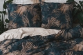 Pościel Lniana LINEN Druk 220x200 Wodne Liście 05