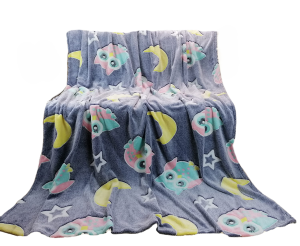 Koc Świecący w ciemności 150x200 Sowa na tle Księżyca i Gwiazd