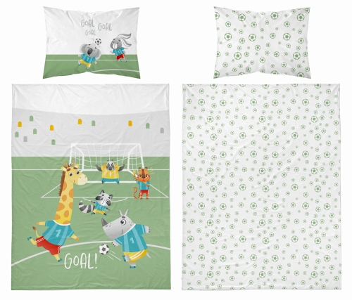 Pościel do łóżeczka bambusowa 90x120 Boisko Safari