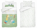 Komplet do łóżeczka 90x120 Kołdra + Pościel Bambusowa Boisko Safari Zwierzyniec 