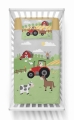 Komplet do łóżeczka 90x120 Kołdra + Pościel Bambusowa Traktorek Czerwony Farma 