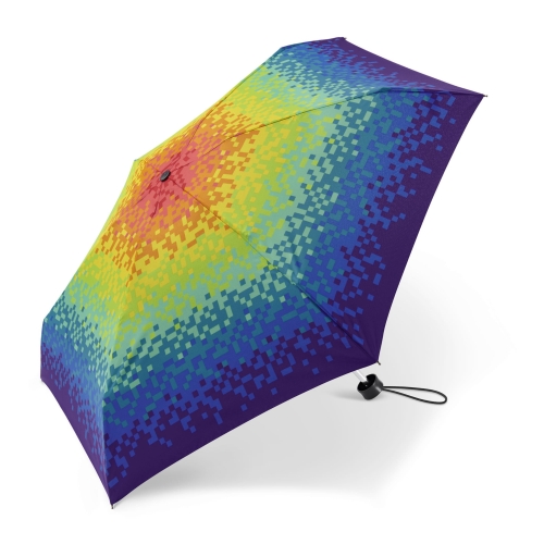 Parasol Happy Rain Ultra Mini Tęczowy Multikolor z niebieskim