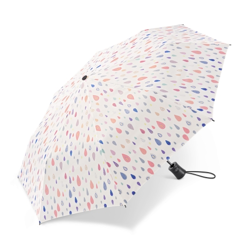 Parasol Happy Rain Mini Krople na jasnym tle 