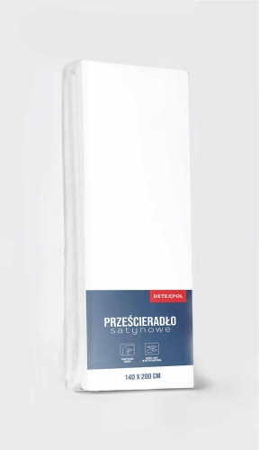 Prześcieradło Satynowe z gumką 90x200 Mikrowłókno białe