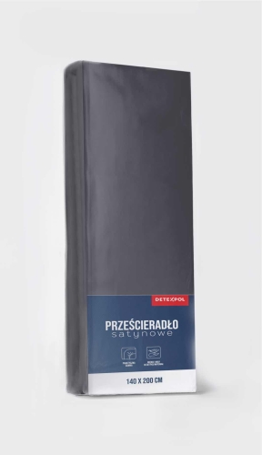 Prześcieradło Satynowe z gumką 90x200 Mikrowłókno grafitowy