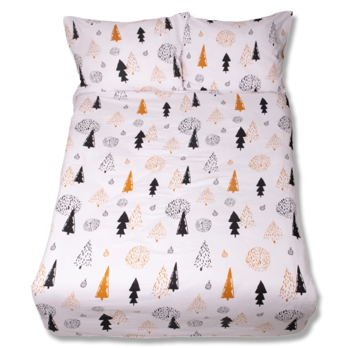 Pościel Flanelowa Świąteczna 220x200 F87 Choinki  