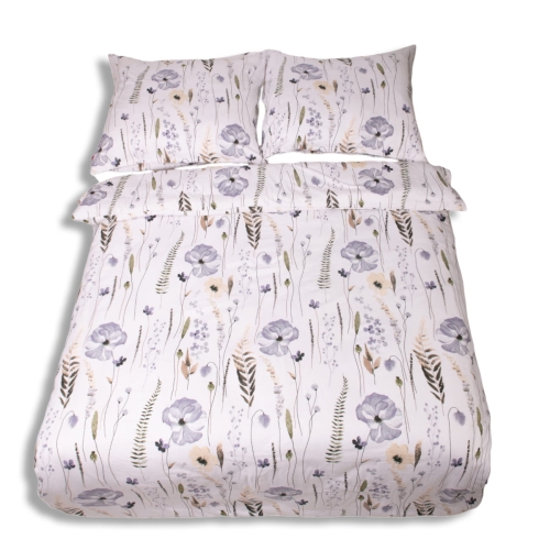 Pościel Flanelowa 160x200 F90 Kwiaty Pastelowe