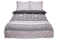 Pościel Flanelowa 160x200 F91 Mozaika Grafitowa