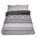 Pościel Flanelowa 160x200 F91 Mozaika Grafitowa