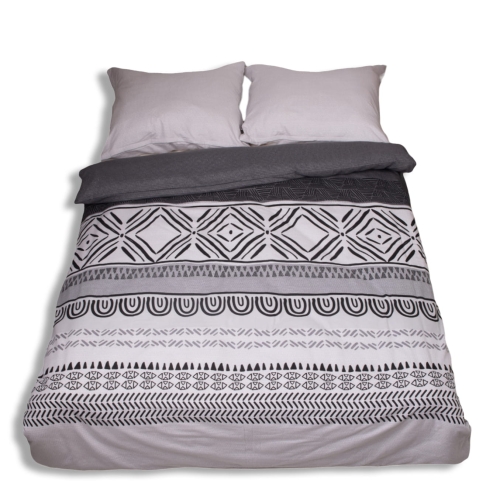 Pościel Flanelowa 160x200 F91 Mozaika Grafitowa