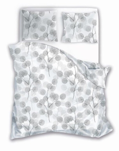 Pościel bawełniana 220x200 Fashion Gałazki Popielate Szare 