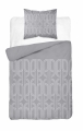 Pościel Flanelowa 140x200 Ornament Popielata 