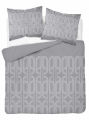 Pościel Flanelowa 220x200 Ornament Popielata 