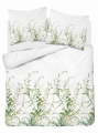 Pościel Bawełniana 220x200cm Liście Kwiaty Zielona  