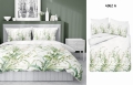 Pościel Bawełniana 220x200cm Liście Kwiaty Zielona  