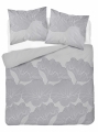 Pościel Bawełniana 220x200cm Kwiaty Popielata Szara