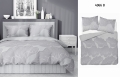 Pościel Bawełniana 220x200cm Kwiaty Popielata Szara