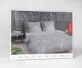 Pościel Bawełniana 220x200cm Kwiaty Popielata Szara