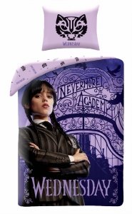 Pościel bawełniana 160x200 Wednesday Addams HIT Rodzina Addamsów 