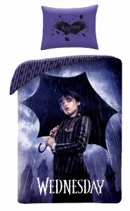 Pościel bawełniana 160x200 Wednesday Addams HIT Rodzina Addamsów  