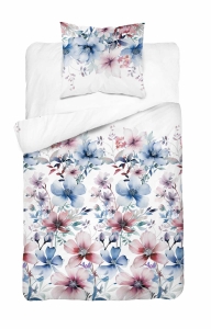 Pościel Bawełniana 140x200cm Kwiaty Wielokolorowa