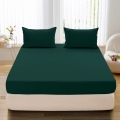 Prześcieradło JERSEY Z GUMKĄ 160x200 Ciemny Zielony 