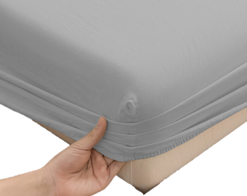 Prześcieradło JERSEY Z GUMKĄ 220x200 Szare  