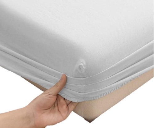 Prześcieradło JERSEY Z GUMKĄ 220x200 Białe 