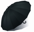 Parasol Happy Rain Golf Długi Long Czarny 