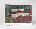 Pościel Świąteczna 220x200 Skrzaty Świąteczne Kratka Czerwona 100% Bawełna 